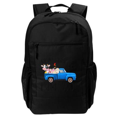 Oink Baa Moo I Am Two Farm Animals Blue Truck Birthday Boy Backpack