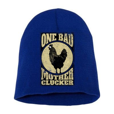 One Bad Mother Clucker Meaningful Gift Novel Chicken Lover Gift Short Acrylic Beanie