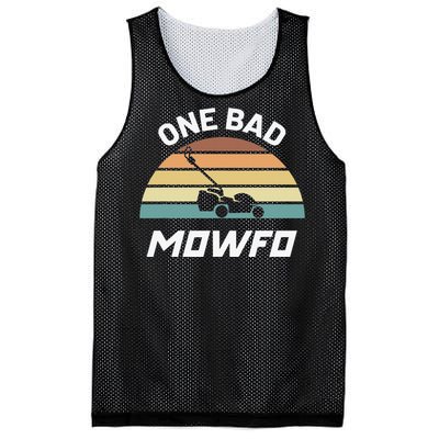 One Bad Mowfo Funny Lawn Care Mowing Gardener Father's Day Mesh Reversible Basketball Jersey Tank