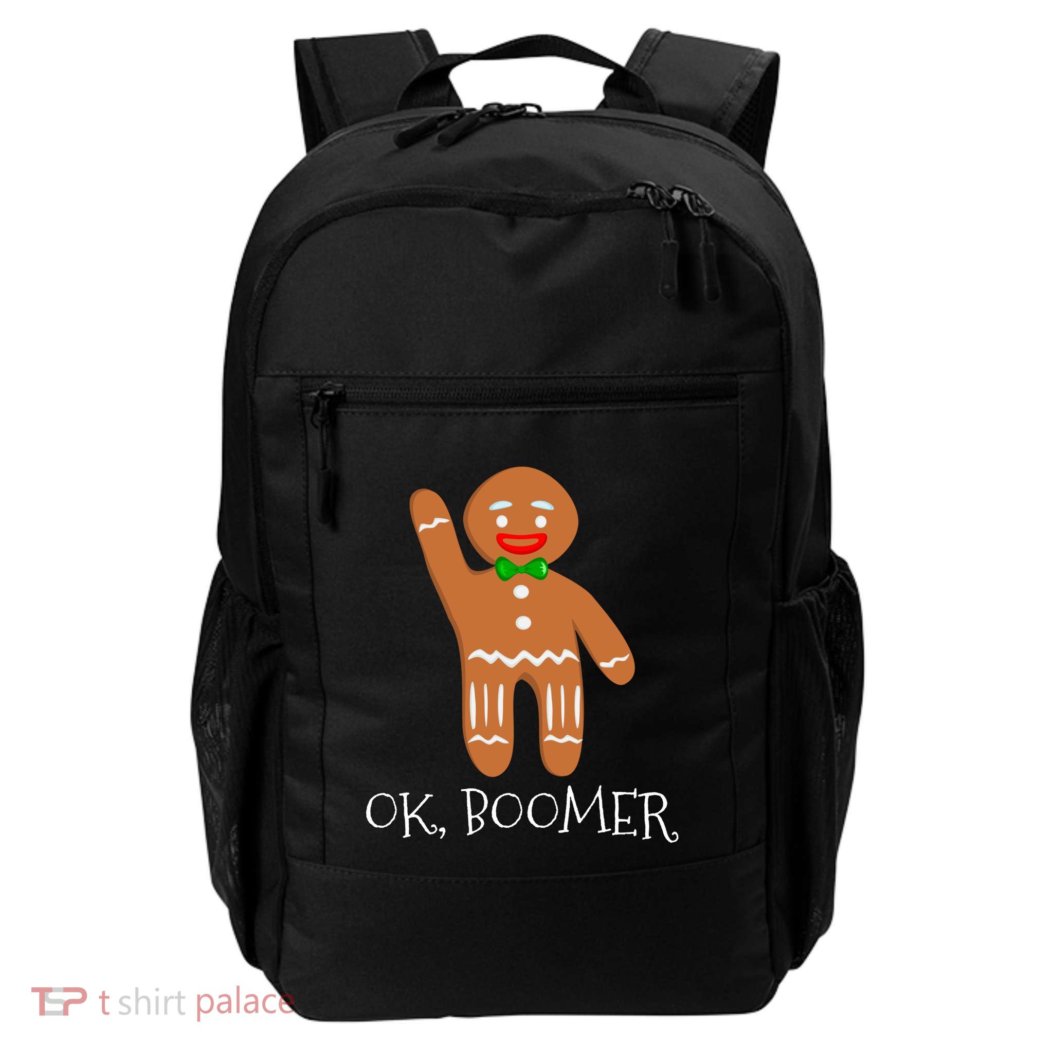 Ok Boomer Meme Millennials Gen Z Funny Xmas Gingerbread Gift Backpack