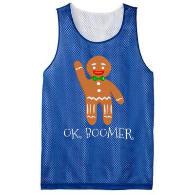 Ok Boomer Meme Millennials Gen Z Funny Xmas Gingerbread Gift Mesh Reversible Basketball Jersey Tank