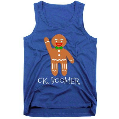 Ok Boomer Meme Millennials Gen Z Funny Xmas Gingerbread Gift Tank Top