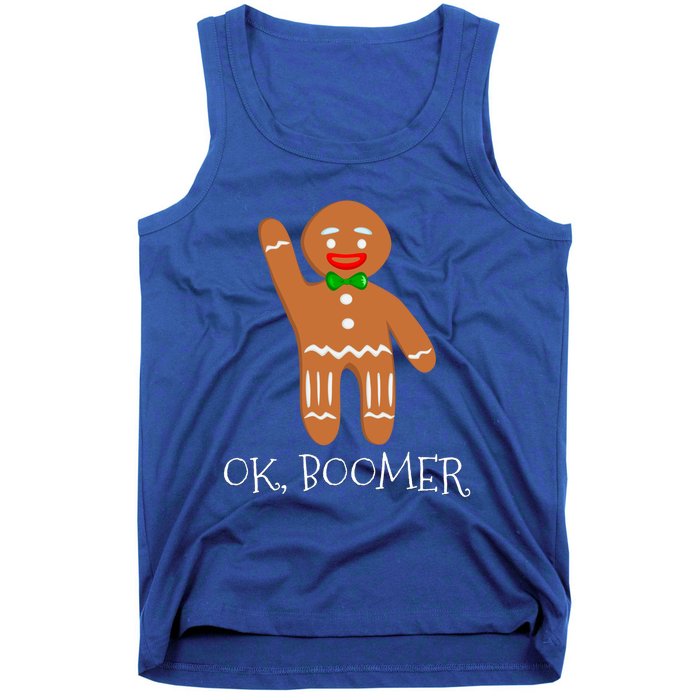 Ok Boomer Meme Millennials Gen Z Funny Xmas Gingerbread Gift Tank Top