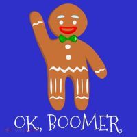 Ok Boomer Meme Millennials Gen Z Funny Xmas Gingerbread Gift Kids T-Shirt