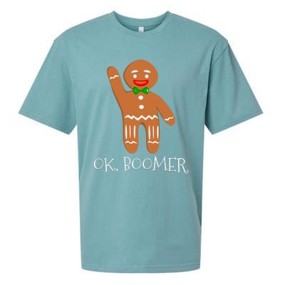 Ok Boomer Meme Millennials Gen Z Funny Xmas Gingerbread Gift Sueded Cloud Jersey T-Shirt