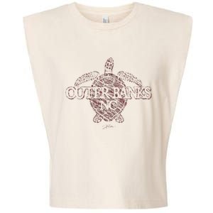 Outer B.A.N.K.S Nc Sea Turtle Garment-Dyed Women's Muscle Tee