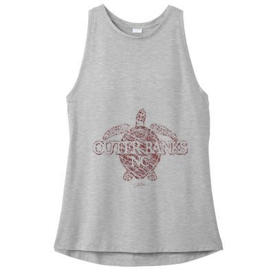 Outer B.A.N.K.S Nc Sea Turtle Ladies PosiCharge Tri-Blend Wicking Tank