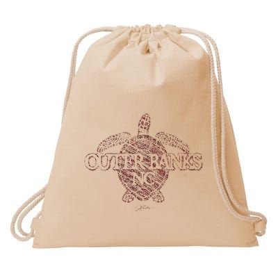 Outer B.A.N.K.S Nc Sea Turtle Drawstring Bag