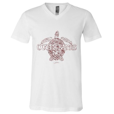 Outer B.A.N.K.S Nc Sea Turtle V-Neck T-Shirt