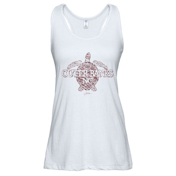 Outer B.A.N.K.S Nc Sea Turtle Ladies Essential Flowy Tank