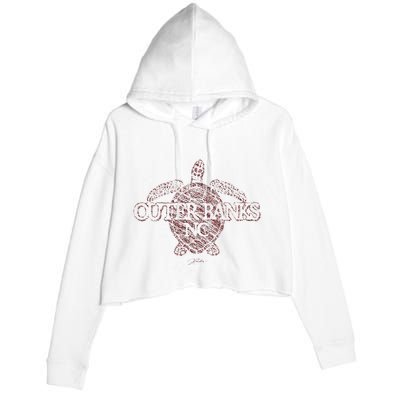 Outer B.A.N.K.S Nc Sea Turtle Crop Fleece Hoodie