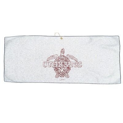 Outer B.A.N.K.S Nc Sea Turtle Large Microfiber Waffle Golf Towel