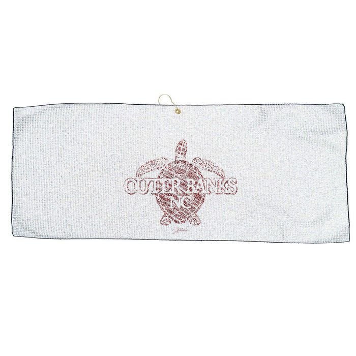 Outer B.A.N.K.S Nc Sea Turtle Large Microfiber Waffle Golf Towel