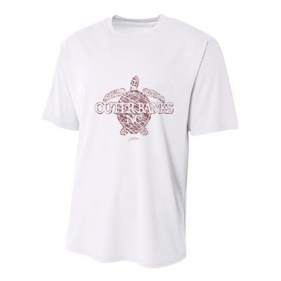 Outer B.A.N.K.S Nc Sea Turtle Youth Performance Sprint T-Shirt