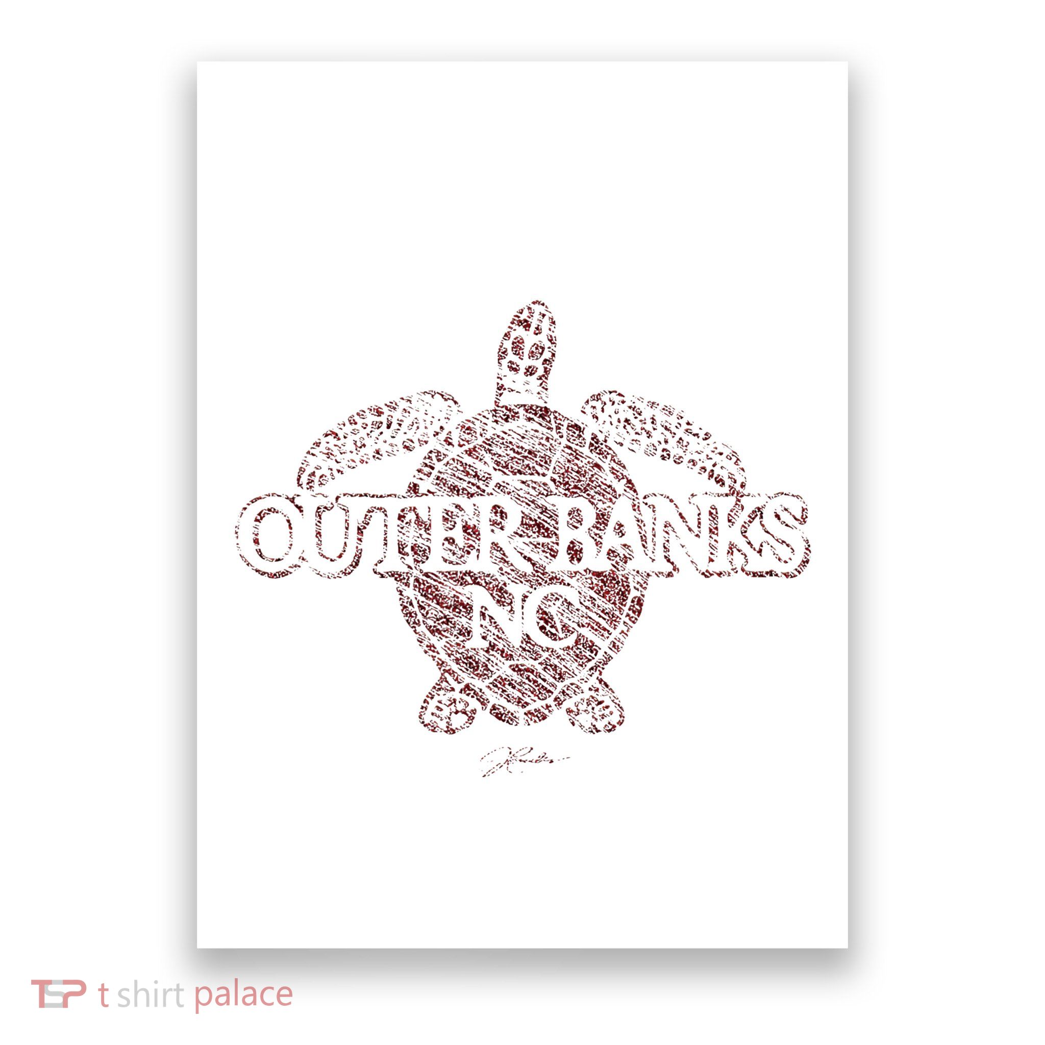 Outer B.A.N.K.S Nc Sea Turtle Poster