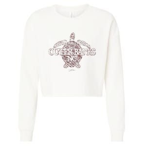 Outer B.A.N.K.S Nc Sea Turtle Cropped Pullover Crew