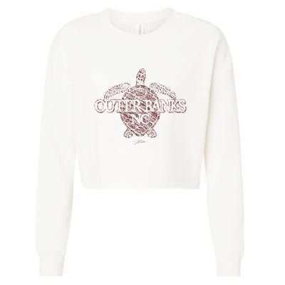 Outer B.A.N.K.S Nc Sea Turtle Cropped Pullover Crew