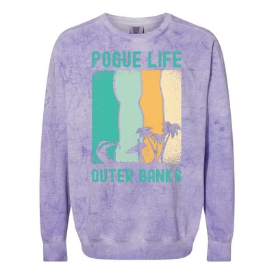 Outer Banks North Carolina NC Beach Colorblast Crewneck Sweatshirt