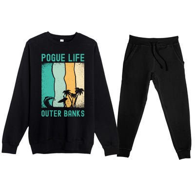 Outer Banks North Carolina NC Beach Premium Crewneck Sweatsuit Set