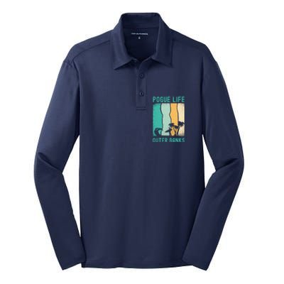 Outer Banks North Carolina NC Beach Silk Touch Performance Long Sleeve Polo