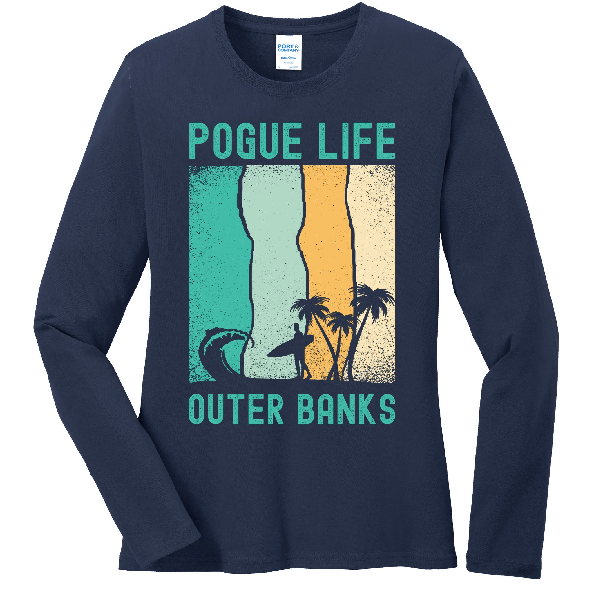 Outer Banks North Carolina NC Beach Ladies Long Sleeve Shirt