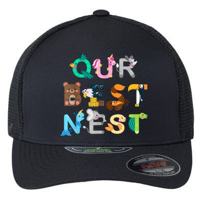 Our Best Nest Funny School Shirt First Day Of School Flexfit Unipanel Trucker Cap