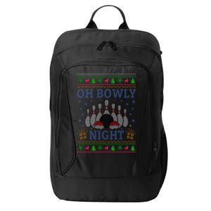 Oh Bowly Night Bowling Ugly Christmas City Backpack