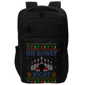 Oh Bowly Night Bowling Ugly Christmas Impact Tech Backpack