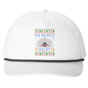 Oh Bowly Night Bowling Ugly Christmas Snapback Five-Panel Rope Hat