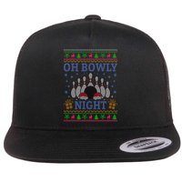 Oh Bowly Night Bowling Ugly Christmas Flatbill Hat