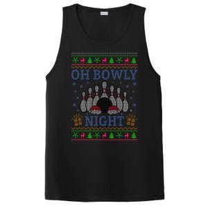 Oh Bowly Night Bowling Ugly Christmas PosiCharge Competitor Tank