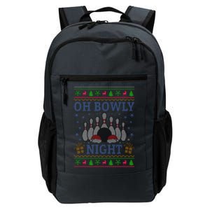 Oh Bowly Night Bowling Ugly Christmas Daily Commute Backpack