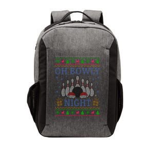 Oh Bowly Night Bowling Ugly Christmas Vector Backpack