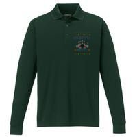 Oh Bowly Night Bowling Ugly Christmas Performance Long Sleeve Polo