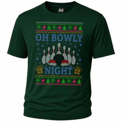 Oh Bowly Night Bowling Ugly Christmas Performance Shirt