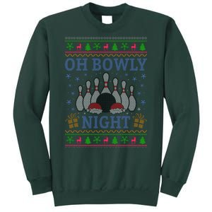 Oh Bowly Night Bowling Ugly Christmas Sweatshirt