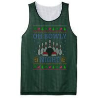 Oh Bowly Night Bowling Ugly Christmas Mesh Reversible Basketball Jersey Tank