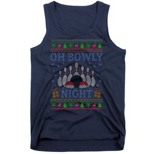 Oh Bowly Night Bowling Ugly Christmas Tank Top