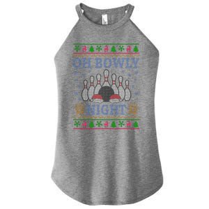 Oh Bowly Night Bowling Ugly Christmas Women's Perfect Tri Rocker Tank