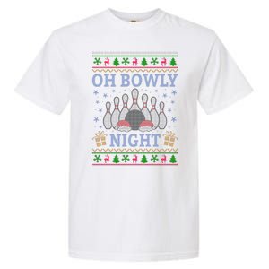 Oh Bowly Night Bowling Ugly Christmas Garment-Dyed Heavyweight T-Shirt