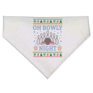 Oh Bowly Night Bowling Ugly Christmas USA-Made Doggie Bandana