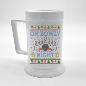 Oh Bowly Night Bowling Ugly Christmas Beer Stein