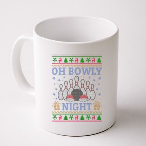 Oh Bowly Night Bowling Ugly Christmas Coffee Mug