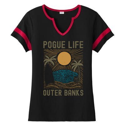 Outer Banks North Carolina NC Beach Ladies Halftime Notch Neck Tee