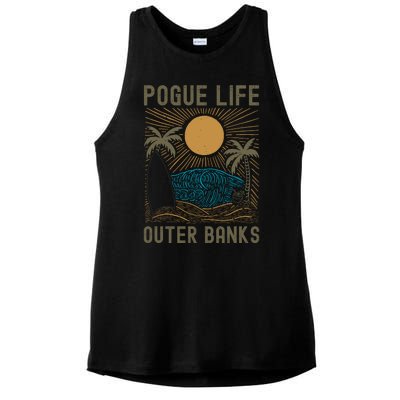 Outer Banks North Carolina NC Beach Ladies PosiCharge Tri-Blend Wicking Tank