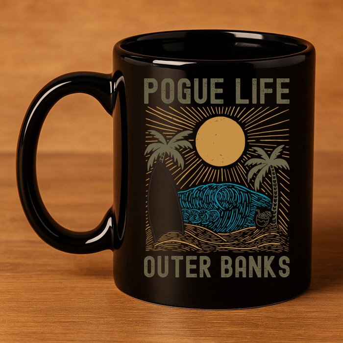 Outer Banks North Carolina NC Beach 11oz C Handle Ceramic Mug