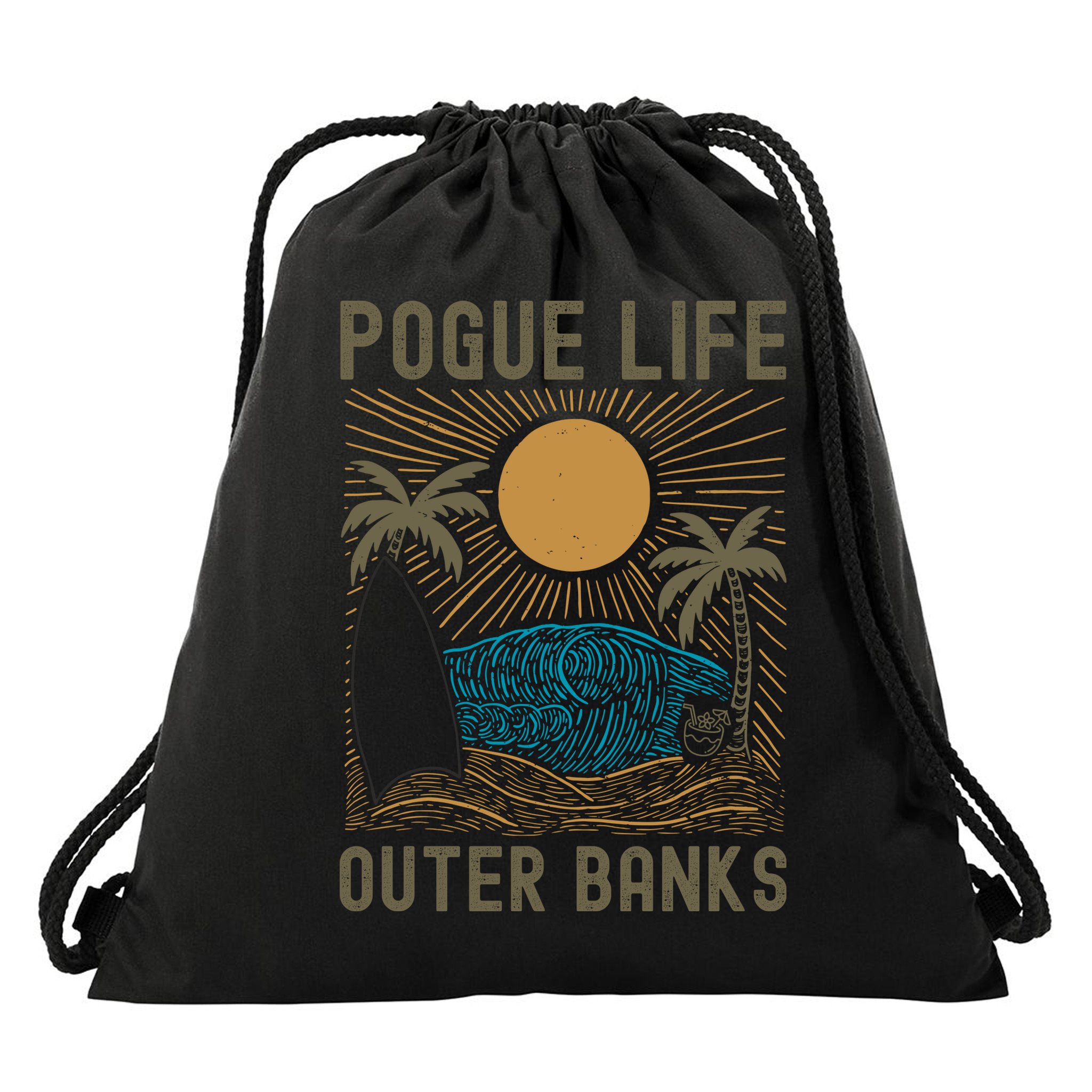 Outer Banks North Carolina NC Beach Drawstring Bag