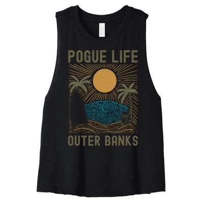 Outer Banks North Carolina NC Beach Women's Racerback Cropped Tank