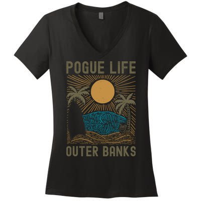 Outer Banks North Carolina NC Beach Women's V-Neck T-Shirt