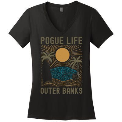 Outer Banks North Carolina NC Beach Women's V-Neck T-Shirt